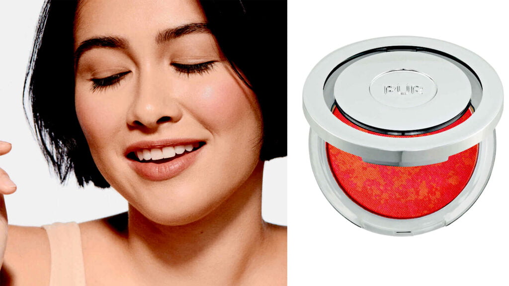 Skin Perfecting Powder Blushing Act in Pretty in Peach