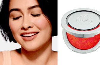 Skin Perfecting Powder Blushing Act in Pretty in Peach