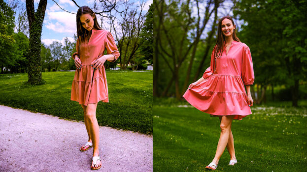Women's Shirt Dress Be Lenka Essentials - Salmon Pink