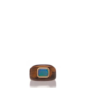 Medium Ring in Tigers Eye & Opal