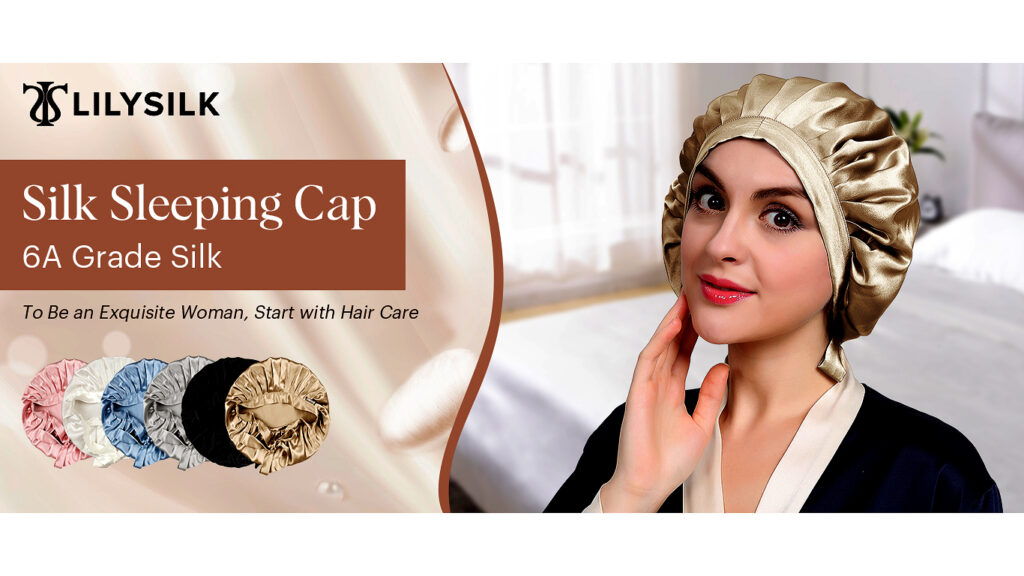 Silk Night Sleep Cap Adjustable Hair Wrap for Sleeping