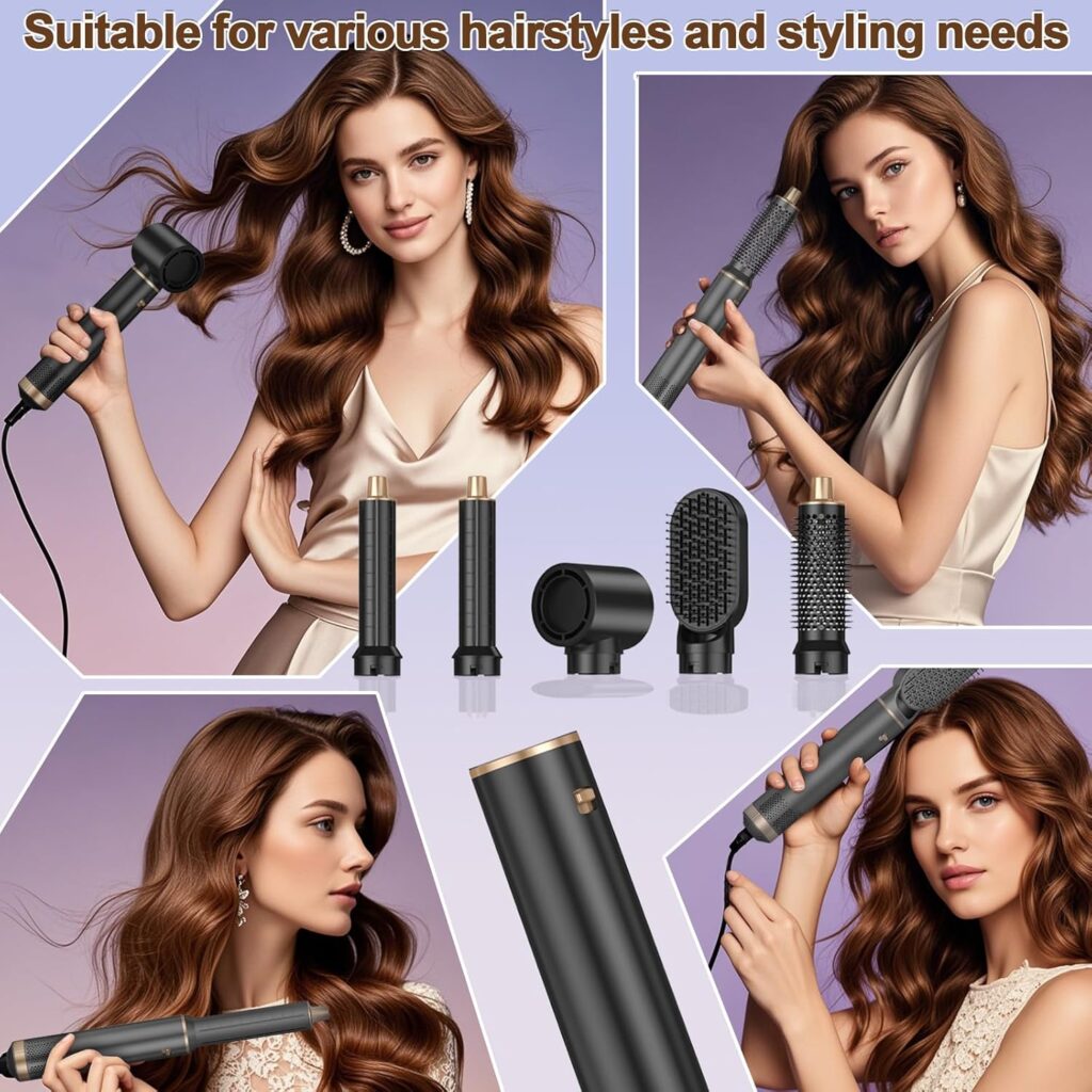 5 in 1 Hair Dryer Brush Hot Air Curling Brush