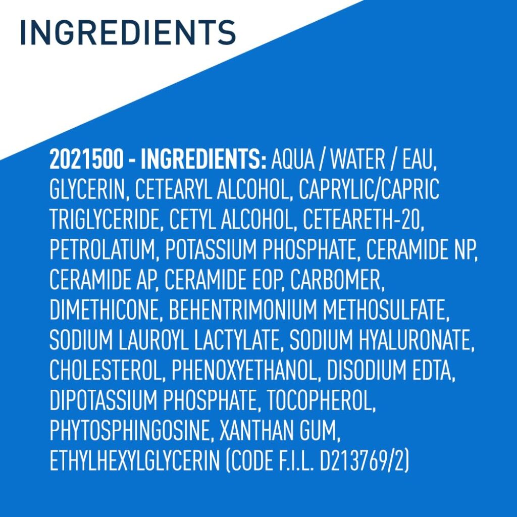 CeraVe Moisturizing Cream, Body and Face Moisturizer for Dry Skin, Body