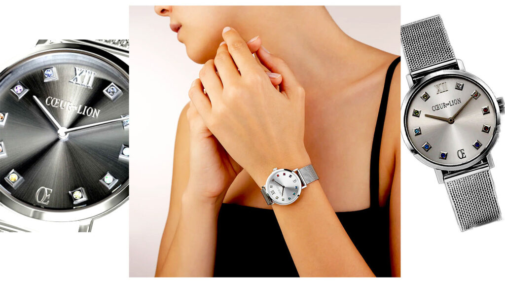 Watch Round Silver Sunray