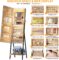 LVSOMT LED Standing Jewelry Mirror Cabinet