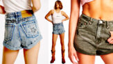 SALTY DOG ICON BANDITS HIGH WAIST DENIM SHORTS