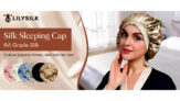 Silk Night Sleep Cap Adjustable Hair Wrap for Sleeping